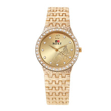 Load image into Gallery viewer, SOXY Women's Watches Flower Butterfly Designed For Women Fashion Rhinestone Gold Wrist Watch Luxury Ladies Watch Bracelet Clock