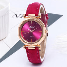 Load image into Gallery viewer, Women Watches Classic Quartz Wrist Watch Rhombus Head Frosted PU Leather Band Casual Watch TT@88