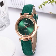 Load image into Gallery viewer, Women Watches Classic Quartz Wrist Watch Rhombus Head Frosted PU Leather Band Casual Watch TT@88