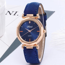 Load image into Gallery viewer, Women Watches Classic Quartz Wrist Watch Rhombus Head Frosted PU Leather Band Casual Watch TT@88
