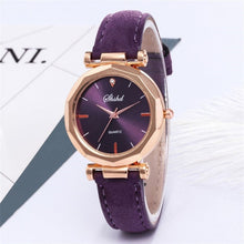 Load image into Gallery viewer, Women Watches Classic Quartz Wrist Watch Rhombus Head Frosted PU Leather Band Casual Watch TT@88
