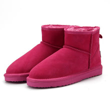 Load image into Gallery viewer, MBR FORCE Australia Women  Snow Boots 100% Genuine Cowhide Leather Ankle Boots Warm Winter Boots Woman shoes large size 34-44
