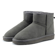 Load image into Gallery viewer, MBR FORCE Australia Women  Snow Boots 100% Genuine Cowhide Leather Ankle Boots Warm Winter Boots Woman shoes large size 34-44
