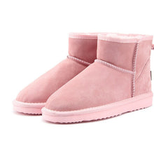 Load image into Gallery viewer, MBR FORCE Australia Women  Snow Boots 100% Genuine Cowhide Leather Ankle Boots Warm Winter Boots Woman shoes large size 34-44
