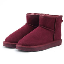Load image into Gallery viewer, MBR FORCE Australia Women  Snow Boots 100% Genuine Cowhide Leather Ankle Boots Warm Winter Boots Woman shoes large size 34-44
