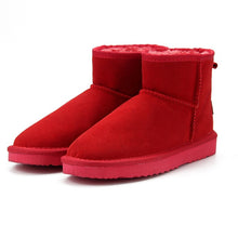Load image into Gallery viewer, MBR FORCE Australia Women  Snow Boots 100% Genuine Cowhide Leather Ankle Boots Warm Winter Boots Woman shoes large size 34-44
