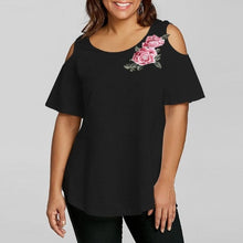 Load image into Gallery viewer, JAYCOSIN blusas Embroidery Appliqued Open women's shirt Fashion Blouse Plus Size Shoulder shirt mar30
